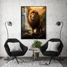 Quadro Com Moldura Decorativo Grande Alta Resolução Para Sala Quarto Escritório Leão Paisagem Quadro Com Moldura Decorativo Grande Alta Resolução Para Sala Quarto Escritório Leão Paisagem