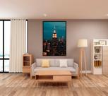Quadro Com Moldura Decorativo Grande Alta Resolução Para Sala Quarto Escritório Noite Estrelada Paisagem Cidade Quadro Com Moldura Decorativo Grande Alta Resolução Para Sala Quarto Escritório Noite Estrelada Paisagem Cidade