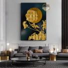 Quadro Com Moldura Decorativo Grande Alta Resolução Para Sala Quarto Escritório Paisagem Flor De Ouro Sol Dourado