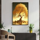 Quadro com Moldura Decorativo Para Sala Quarto Hall Árvore Golden Cor:MOLDURA PRETATamanho:40 X 60 X 3 CM
