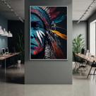 Quadro com Moldura Decorativo Para Sala Quarto Hall Indio Arte Pintura
