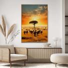 Quadro com Moldura Decorativo Para Sala Quarto Hall Savana Africa Paisagem Cor:MOLDURA MADEIRATamanho:40 X 60 X 3 CM