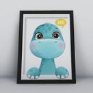 Quadro com moldura dinossauro hi Dino-04-M1