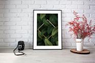 Quadro Com Moldura Dourada Folhagens