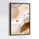 Quadro com Moldura e Acrilico Cristal Abstrato Marrom Linhas para Sala, Quarto e Escritório Quadro com Moldura e Acrilico Cristal Abstrato Marrom Linhas para Sala, Quarto e Escritório