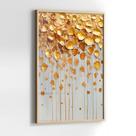 Quadro com Moldura e Acrilico Cristal Arte Chuva Dourada para Sala, Quarto e Escritório Quadro com Moldura e Acrilico Cristal Arte Chuva Dourada para Sala, Quarto e Escritório
