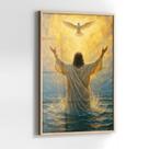 Quadro com Moldura e Acrilico Cristal Jesus Santo para Sala, Quarto e Escritório