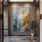 Quadro com Moldura e Acrilico Cristal Mosaico Textura para Sala, Quarto e Escritório