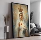 Quadro com Moldura e Acrilico Cristal Nossa Senhora para Sala, Quarto e Escritório