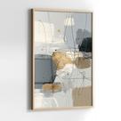 Quadro com Moldura e Acrilico Cristal Vidro Abstrato em Linhas para Sala de estar, Quarto, Hall e Escritório
