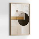Quadro com Moldura e Acrilico Cristal Vidro Abstrato Moderno para Sala de estar, Quarto, Hall e Escritório