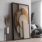 Quadro com Moldura e Acrilico Cristal Vidro Geométrico Mármore para Sala de estar, Quarto, Hall e Escritório Quadro com Moldura e Acrilico Cristal Vidro Geométrico Mármore para Sala de estar, Quarto, Hall e Escritório