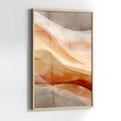Quadro com Moldura e Acrilico Cristal Vidro Montanha Terracota para Sala, Quarto e Escritório