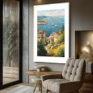 Quadro com Moldura e Acrilico Cristal Vidro Paisagem Estilo Pintura para Sala de estar, Quarto, Hall e Escritório Quadro com Moldura e Acrilico Cristal Vidro Paisagem Estilo Pintura para Sala de estar, Quarto, Hall e Escritório
