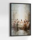 Quadro com Moldura e Acrilico Cristal Vidro Santa Ceia Arte para Sala, Quarto e Escritório