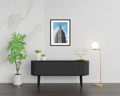 Quadro Com Moldura Empire State Céu Azul