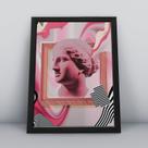 Quadro com moldura Escultura Hipster 48