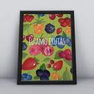 Quadro com moldura eu amo frutas Quadro com moldura eu amo frutas