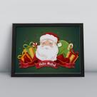 Quadro com moldura feliz natal papai noel
