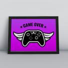 Quadro com moldura fim de jogo rosa