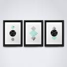 Quadro com moldura formas geometricas Conjunto22 Quadro com moldura formas geometricas Conjunto22