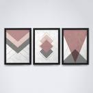 Quadro com moldura formas geometricas Conjunto25 Quadro com moldura formas geometricas Conjunto25