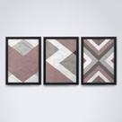 Quadro com moldura formas geometricas Conjunto30