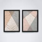 Quadro com moldura formas geometricas Conjunto32