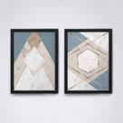 Quadro com moldura formas geometricas Conjunto35