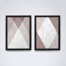 Quadro com moldura formas geometricas Conjunto36