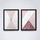 Quadro com moldura formas geometricas Conjunto37