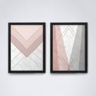 Quadro com moldura formas geometricas Conjunto38