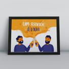 Quadro com moldura frase vida