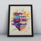Quadro com moldura freedom