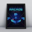Quadro com moldura game arcade