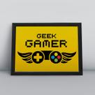 Quadro com moldura gamer geek controle