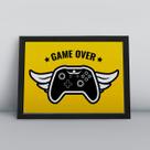 Quadro com moldura gamer over / fim de jogo