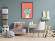 Quadro Com Moldura Gatinha