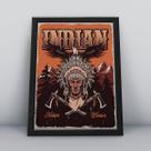 Quadro com moldura indio americano v2
