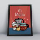 Quadro com moldura iti malia