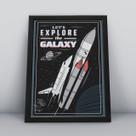 Quadro com moldura let's explore the galaxy Quadro com moldura let's explore the galaxy