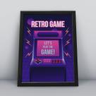 Quadro com moldura lets game play game Quadro com moldura lets game play game