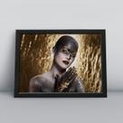 Quadro com moldura marmore dourado ouro 4 Quadro com moldura marmore dourado ouro 4