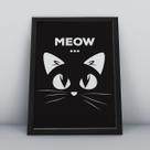Quadro com moldura meow Quadro com moldura meow