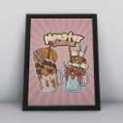 Quadro com moldura monster shakes