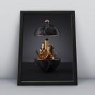 Quadro com moldura ouro dourado Quadro com moldura ouro dourado