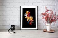 Quadro Com Moldura Peixes Beta Coloridos Quadro Com Moldura Peixes Beta Coloridos