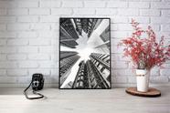 Quadro Com Moldura Prédios Preto e Branco