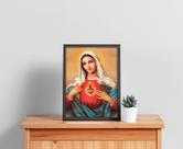 Quadro com Moldura Religioso Imaculado Coração de Maria
