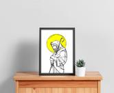 Quadro com Moldura Religioso Jesus Bom Pastor